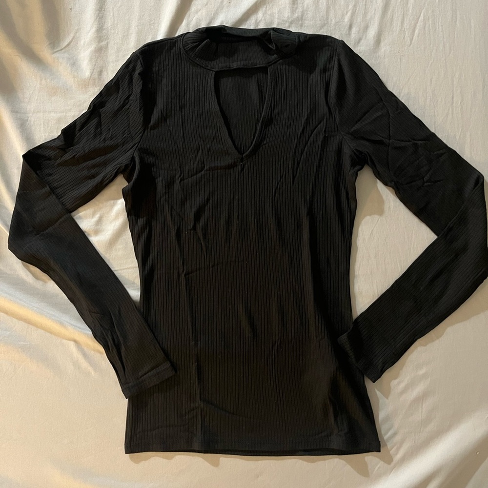Black Hollister Long Sleeve With Cutout